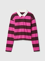 Kids Cropped Rugby Polo Shirt