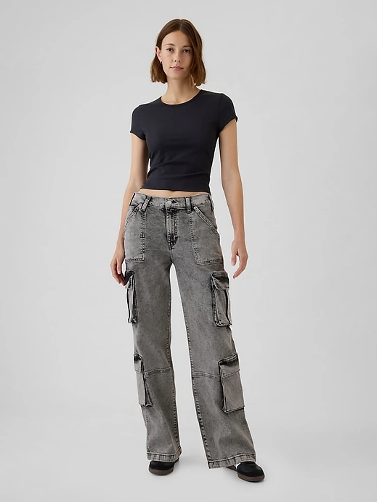 Mid Rise ’90s Loose Cargo Jeans