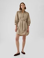 Eyelet Mini Shirtdress