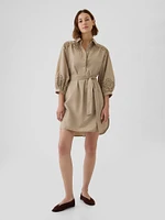 Eyelet Mini Shirtdress