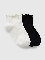 Ruffle-Trim Ankle Socks (2-Pack)