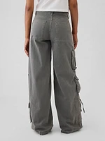 Mid Rise Relaxed Cargo Pants