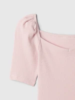 Kids Sweetheart Puff Sleeve Top