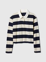 Kids Cropped Rugby Polo Shirt