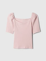 Kids Sweetheart Puff Sleeve Top