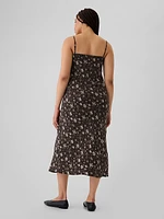 Pintuck Midi Dress