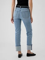 High Rise Velvet '90s Straight Pants