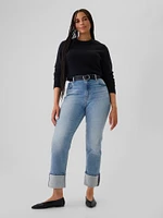 High Rise Velvet '90s Straight Pants