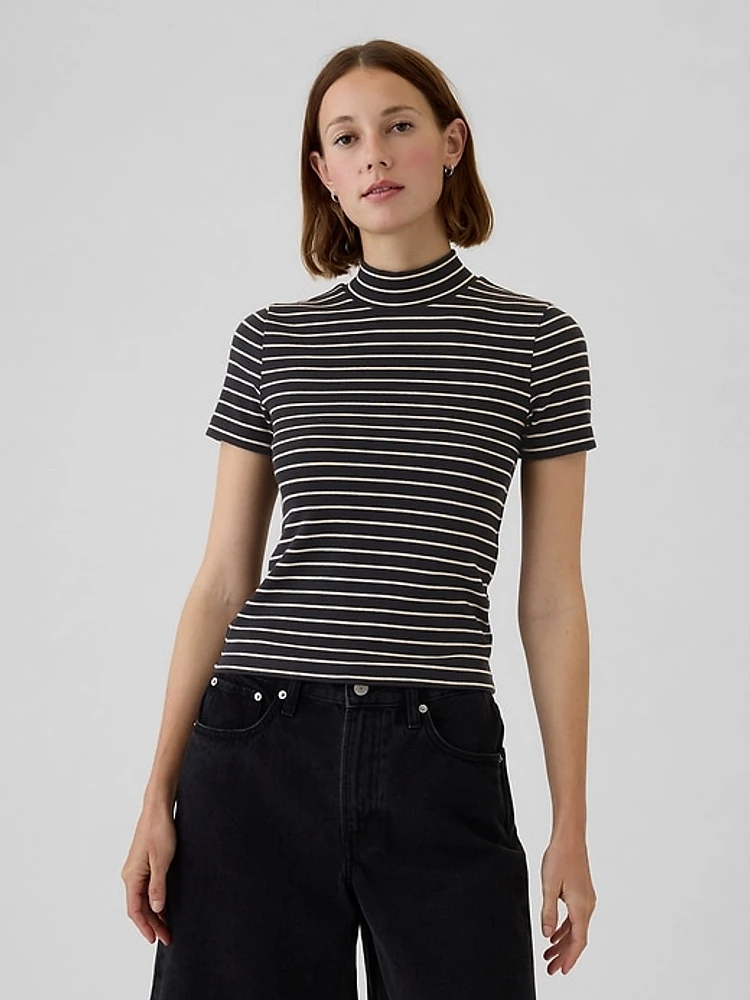 Modern Rib Mockneck T-Shirt