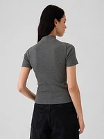 Modern Rib Mockneck T-Shirt