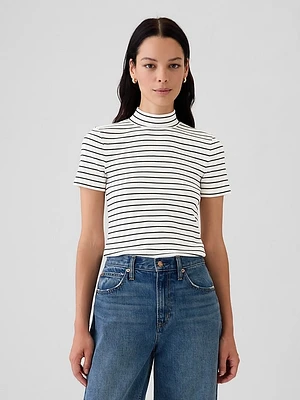 Modern Rib Mockneck T-Shirt