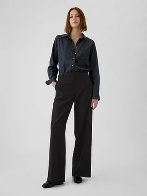 365 High Rise Brushed Twill Trousers