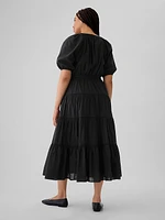 Tiered Maxi Shirtdress