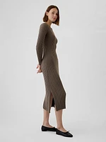 Rib Sweater Maxi Dress