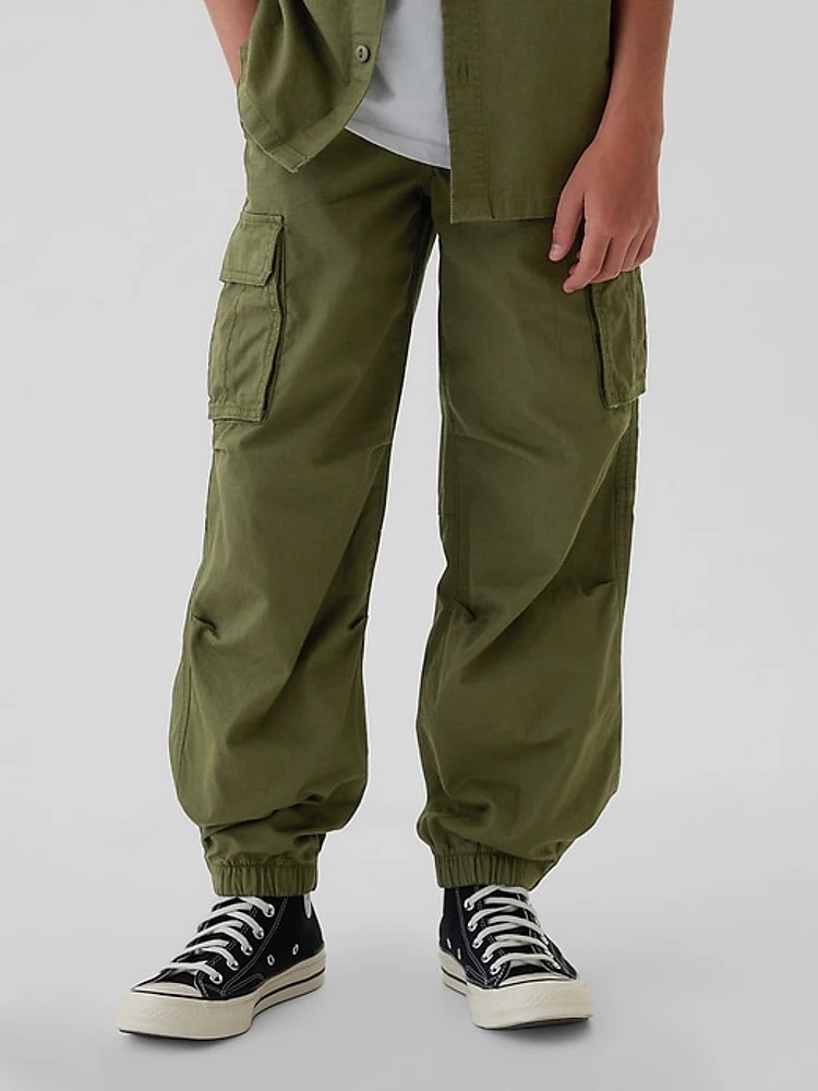 Kids Pull-On Parachute Cargo Pants