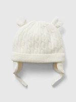 Baby CashSoft Sherpa-Lined Bear Beanie