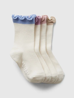 Baby & Toddler Ruffled Crew Socks (4-Pack)