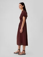 Smocked Midi Dress