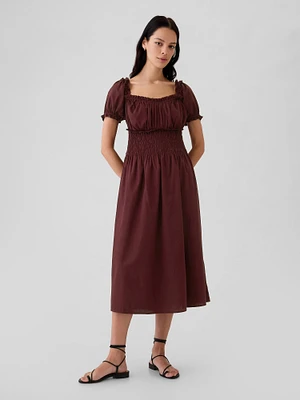 Smocked Midi Dress