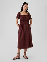 Smocked Midi Dress