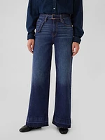 High Rise Stride Wide-Leg Cargo Jeans