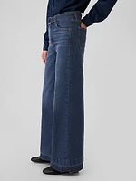 High Rise Stride Wide-Leg Cargo Jeans