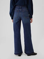 High Rise Stride Wide-Leg Cargo Jeans