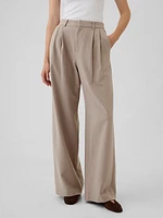 365 High Rise Brushed Twill Pleated Trousers