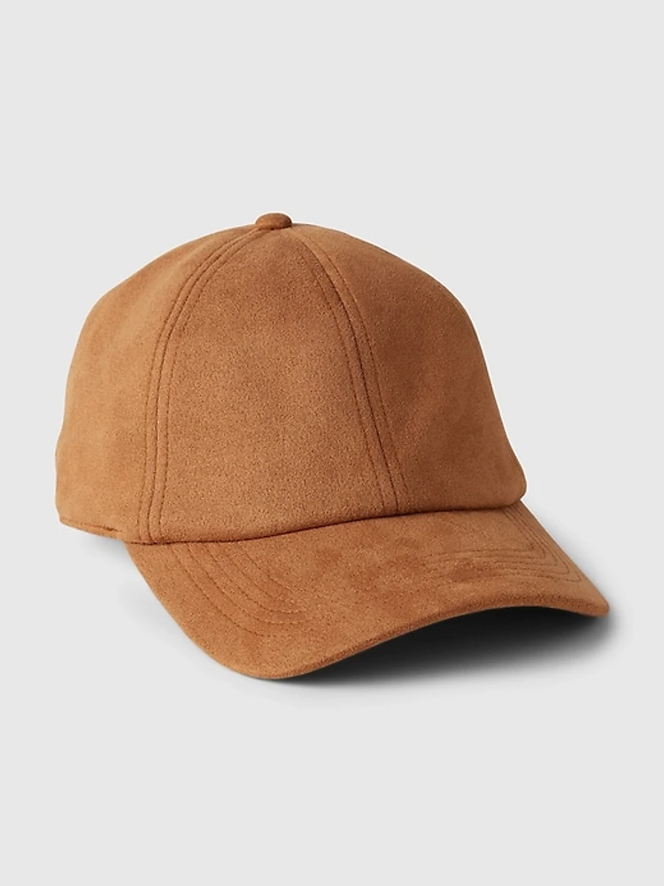 Vegan Suede Baseball Hat