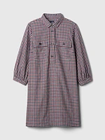 Flannel Utility Mini Shirtdress