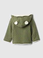 Baby CashSoft Cozy Bear Cardigan