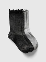 Ruffle Crew Socks (2-Pack