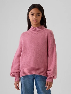 Kids CashSoft Oversized Mockneck Sweater