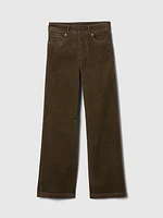 High Rise Corduroy Stride Wide-Leg Pants