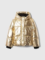 Kids Recycled Metallic Puffer Jacket