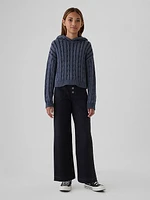 Kids Cable-Knit Cropped Sweater