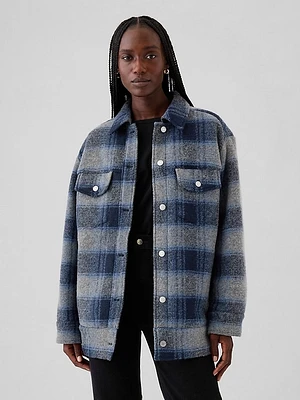 Wool Boyfriend Shirt Jacket