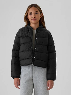 Kids Recycled Lightweight PrimaLoft Puffer Bomber Jacket