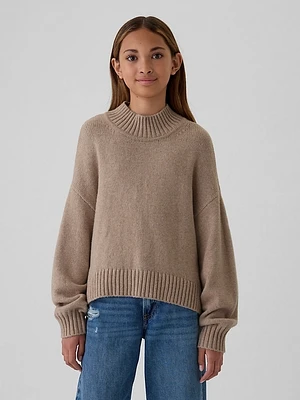 Kids CashSoft Oversized Mockneck Sweater