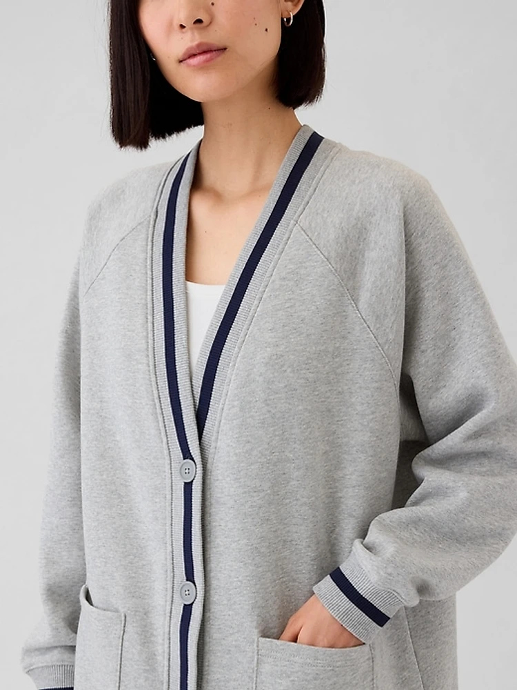 Vintage Soft Oversized Varsity Cardigan