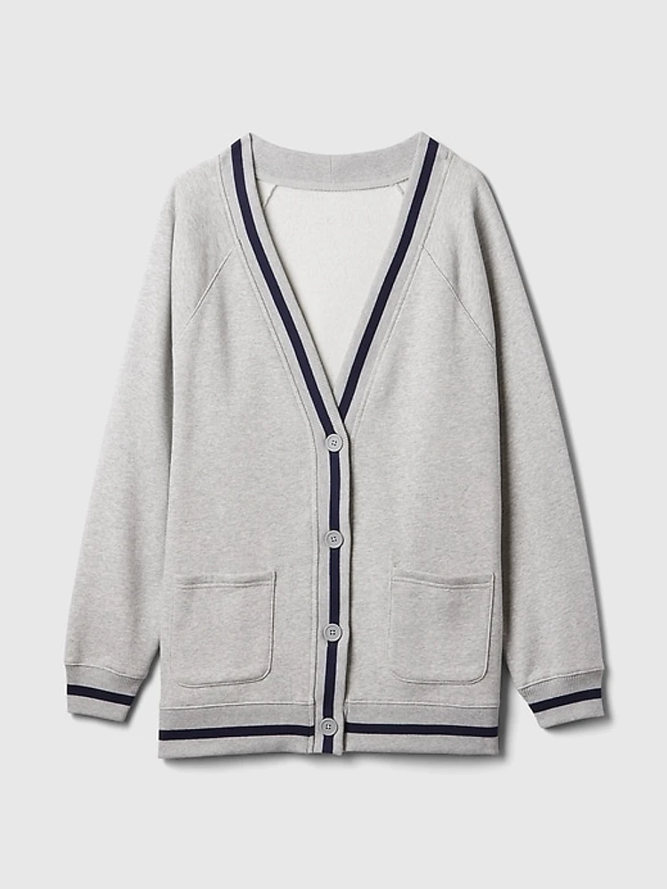 Vintage Soft Oversized Varsity Cardigan