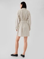 Organic Cotton Striped Mini Shirtdress