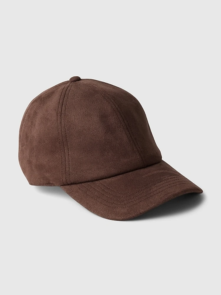 Vegan Suede Baseball Hat