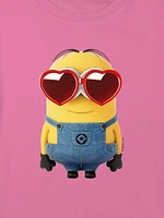 Kids Minions Heart Sunglasses Boxy Crop Tee