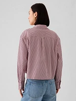 Eyelet Cropped Shirt