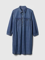 Denim Utility Mini Shirtdress