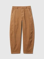 High Rise Corduroy Tapered Ankle Trousers