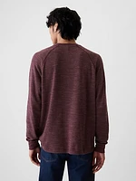 Waffle-Knit Raglan T-Shirt