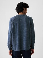 Waffle-Knit Raglan T-Shirt