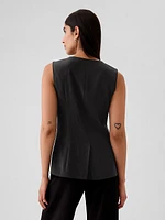 Longline Twill Vest